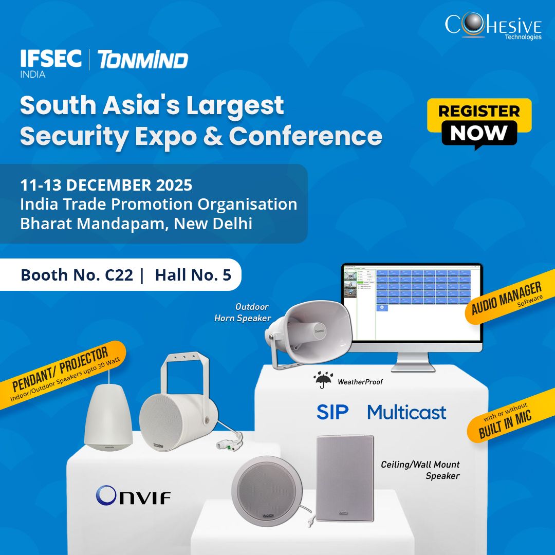 Tonmind는 Cohesive Technologies와 협력하여 IFSEC India 2025에서 최신 IP 오디오 솔루션을 선보입니다.